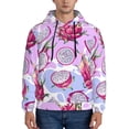 thumbnail image 1 of Honeii Dragon Fruit Pattern Mens Hoodies Men's Loose Sleeve Sweatshirt,Pullover Hooded Sweatshirt for Men,Essentials Hoodie-Large, 1 of 7