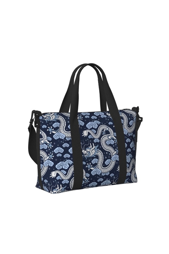 Dragon Print Hand Travel Bag,Travel Duffle Bag, Waterproof Weekender Bag,Carry On Tote Bags,Weekender Tote Bag,for Weekend and Business Travel