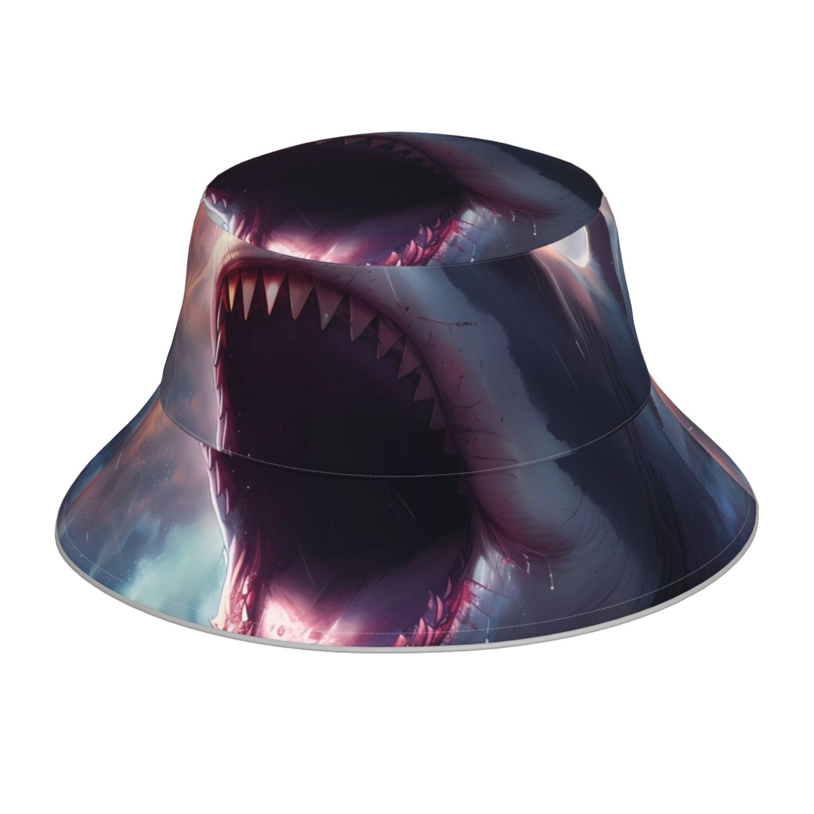 Honeii Dramatic Shark Attack for Unisex Bucket Hat Waterproof Rain Hat ...