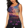 thumbnail image 1 of Honeii Dreamy Dandelion Sunset Print Women's Workout Tank Top Sleeveless Quick Dry Sun Protection UPF 50+ Running Hiking Athletic Gym Yoga Tank Tops-XX-Large, 1 of 7