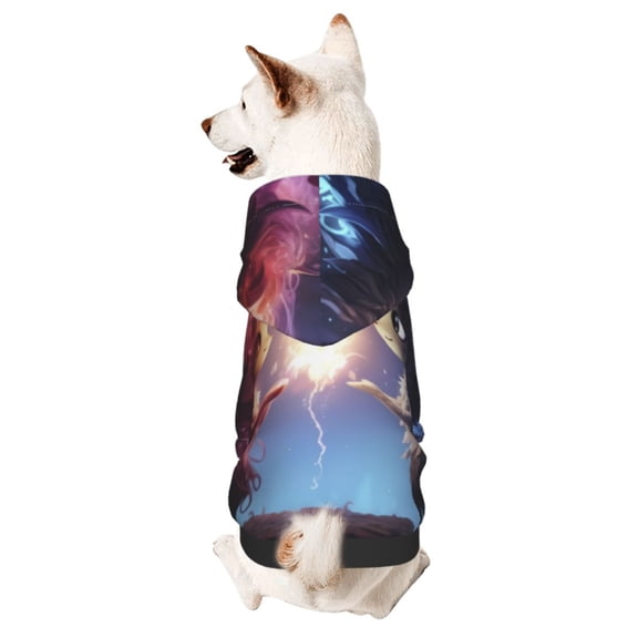 Honeii Dreamy Forest Elf Print Small Dog Hoodies Pet Hooded Sweatshirts Fall Winter Puppy Cat Sweaters Warm Clothes for Small Dogs Outfits Costume-X-Small
