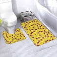 thumbnail image 1 of Honeii Duck with Star Sunglasses Pattern Bathroom Anti-Skid Pad Bathroom Mat Vintage Seamless Pattern Not-Slip Toilet Rug Set, 1 of 6
