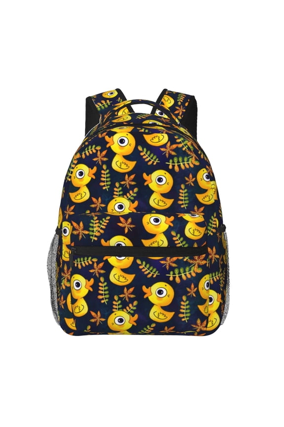 Ducks Print Backpack for Both Men and Women, Basic Bookbag for College, Work, or Travel,Rucksack Computer Bag-One Size
