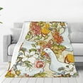 thumbnail image 1 of Honeii Ducks and Flowers Print Fleece Blanket - Throw Blanket for Bed, Sofa, Couch, Camping, and Travel , Microplush Ultra Soft Warm Blanket-60"x50", 1 of 7