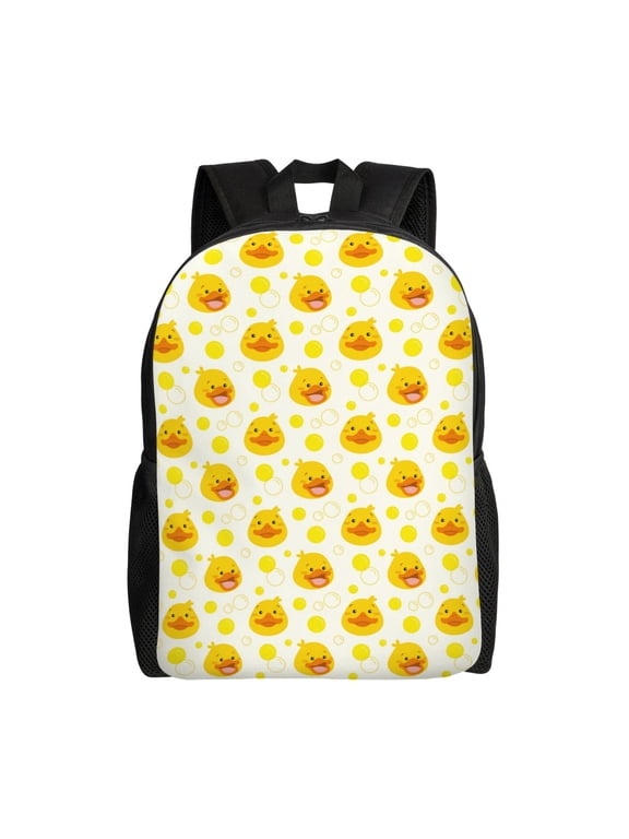 Ducky Cartoon Print Laptop Backpack for Work, College, Travel, Daily Backpacks for Men Women, Sport Rucksack,Computer Bag
