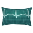 thumbnail image 1 of Honeii ECG Wave Print Pillow Cases,Plush Throw Pillow Covers,Decorative Pillowcase for Sofa, Couch, Living Room-14"x20", 1 of 6