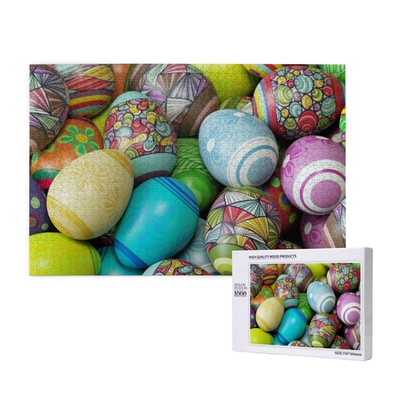 Honeii Easter Egg1 Pattern 1000 Piece Puzzles for Adults, Jigsaw Puzzles