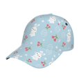 thumbnail image 1 of Honeii Easter Rabbit Print Hat, Women's Baseball Hat Unisex Fit, Baseball Cap,Adjustable One Size, 1 of 6