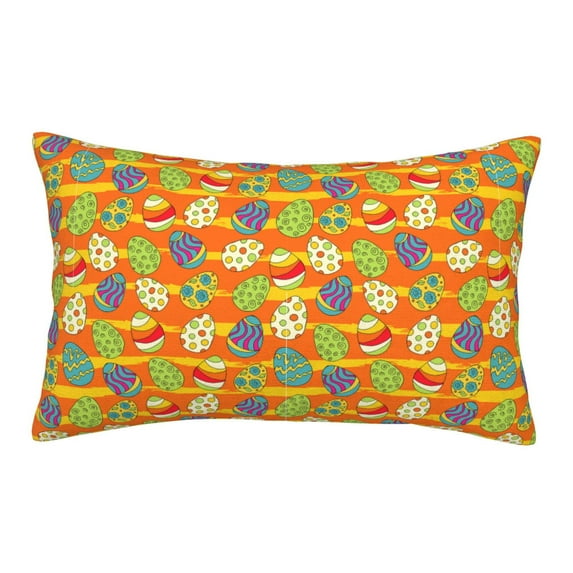 Honeii Easter eggs Pattern Decorative Throw Pillow Case - Elevate Your Couch, Sofa, or Bed with Stylish Home Decor(No pillow core)-16"x24"