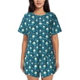 thumbnail image 1 of Honeii Easter eggs dancing to music for Women's Summer Pajama Set ,Soft Short Sleeve Shirt & Matching Bottoms,Loungewear,2PCS Sleepwear Relaxed Home Wear-XX-Large, 1 of 6