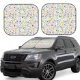 thumbnail image 1 of Honeii Education And Science Print Foldable Car Sun Shade for Windshield, 2-Piece UV Protection Shade, Protects Car Interior, Ideal for Cars, Trucks, SUVs-Medium, 1 of 6