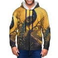 thumbnail image 1 of Honeii Elegant Gold Leaf Peacock Print Hoodies for Men, Pullover & Full Zip, Breathable Zip up Hoodie, Sweatshirt-Small, 1 of 5