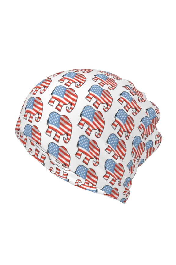 Elephant Print Winter Beanie Daily Hat - Thermal Polar Fleece Ski Running Hat Skull Cap for Men and Women,Beanie
