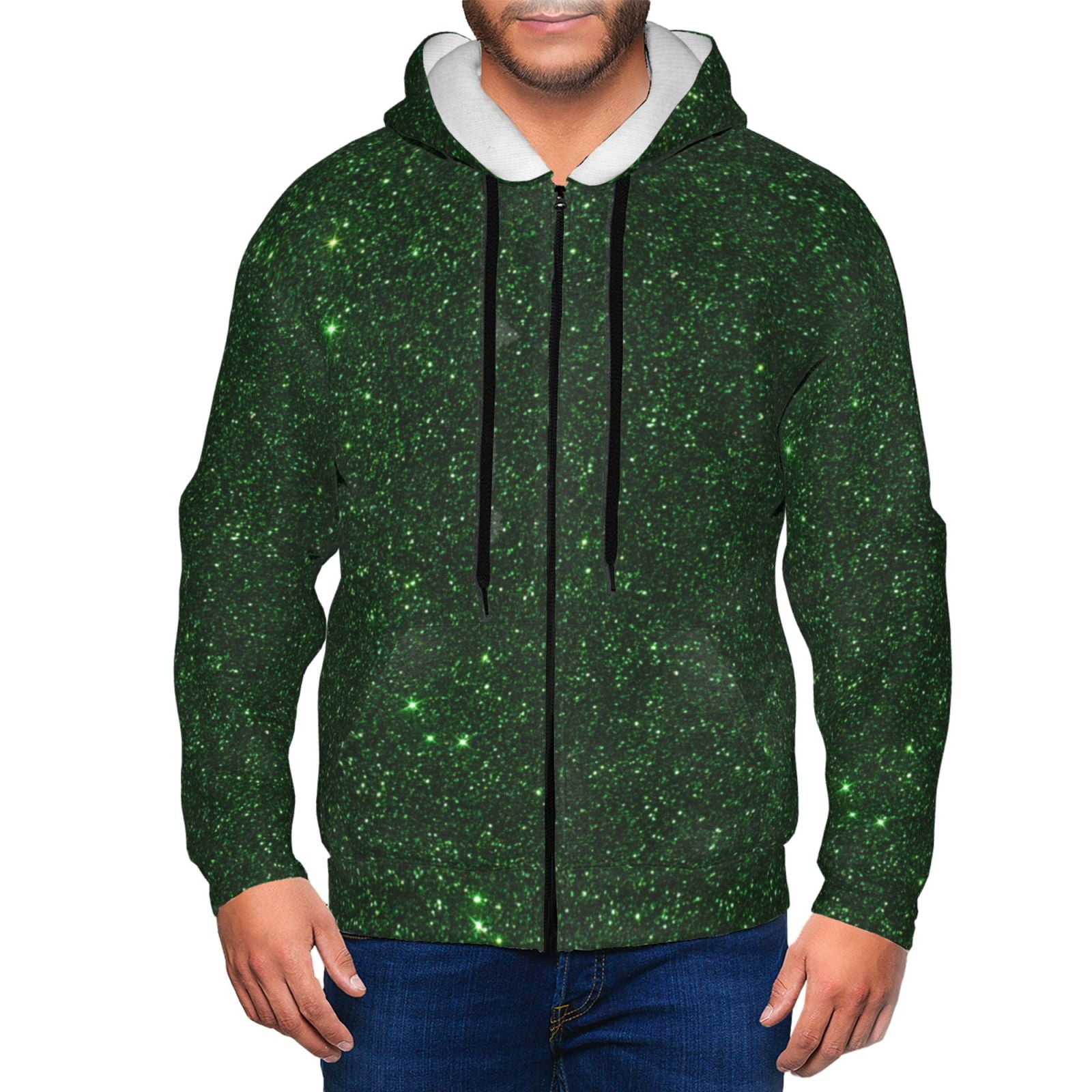 Emerald green zip up hoodie outlet
