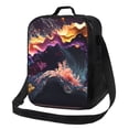 thumbnail image 1 of Honeii Explosive Fluid Splash Art Print Insulated Lunch Bag, Reusable Lunch Box for Adult, Leakproof Cooler Bag for Work Office Travel Picnic, 1 of 7