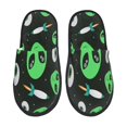 thumbnail image 1 of Honeii Eyeball Monster Print Furry Slippers Bedroom Slippers for Women and Men Fuzzy Plush Comfy Faux Fur Lined Slide Shoes -Medium, 1 of 8