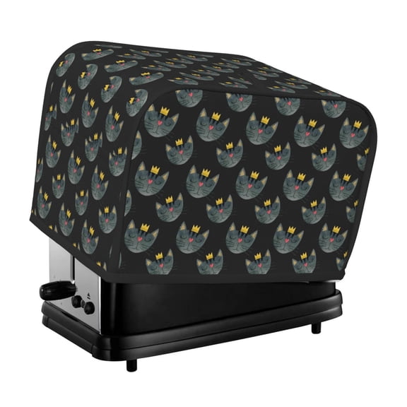 Honeii Faces Of The Cat Print 2 slice Toaster Cover, Two Slice Toaster Dust-proof Cover For Kitchen Small Appliance and Fingerprint Protection