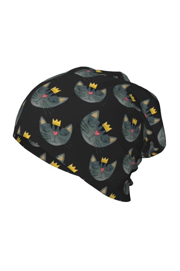 Faces Of The Cat Print Kids Knit Beanie Watch Hat ,Knit Cap for Boys and Girls