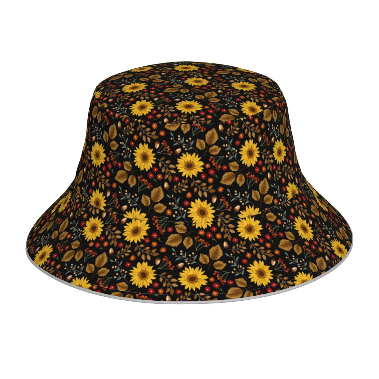 Honeii Fall Daisy Leaf for Unisex Bucket Hat Waterproof Rain Hat ...