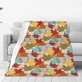 thumbnail image 1 of Honeii Fall Maple Leaves Print Fleece Blanket - Throw Blanket for Bed, Sofa, Couch, Camping, and Travel , Microplush Ultra Soft Warm Blanket-50"x40", 1 of 7
