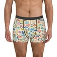 thumbnail image 1 of Honeii Famous Places Men's Underwear Boxer Briefs Pack, ComfortSoft Boxer Brief for Men, Moisture-Wicking Breathable-Small, 1 of 5
