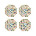 thumbnail image 1 of Honeii Famous Places print Leather Coaster Set of 4, ideal for safeguarding your furniture from drinks spills and effortless cleanup-Octagon, 1 of 6