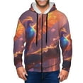 thumbnail image 1 of Honeii Fantasy Bird Illustration Print Hoodies for Men, Pullover & Full Zip, Breathable Zip up Hoodie, Sweatshirt-XX-Large, 1 of 5