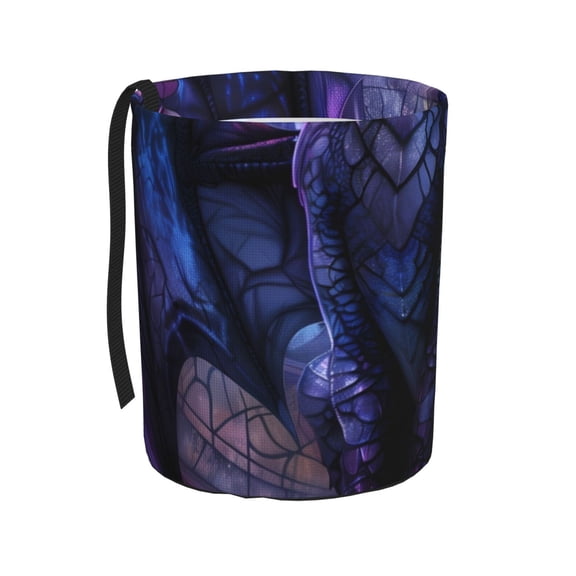 Honeii Fantasy Dragon In Cathedral Print Waterproof Car Trash Can,Waterproof Portable Collapsible Trash Can,Garbage Container fits Most Cars,SUVs,and Trucks