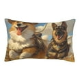 thumbnail image 1 of Honeii Farm Corgi German Shepherd Decorative Throw Pillow Case - Elevate Your Couch, Sofa, or Bed with Stylish Home Decor, Perfect Gift Idea-20"x30", 1 of 6