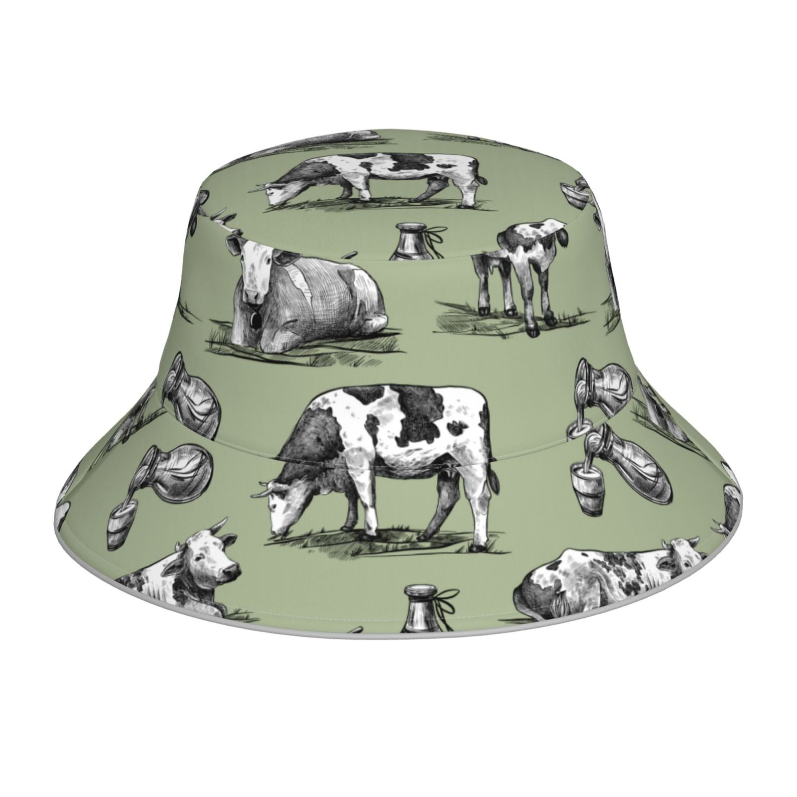 Honeii Farm Cows for Unisex Bucket Hat Waterproof Rain Hat Reversible ...