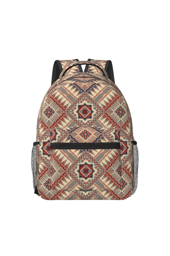 Fashion Tatreez (3) Print Backpack for School,15.6 inch Laptop Back Pack for High School and College Students, Waterproof Computer Bookbag-One Size