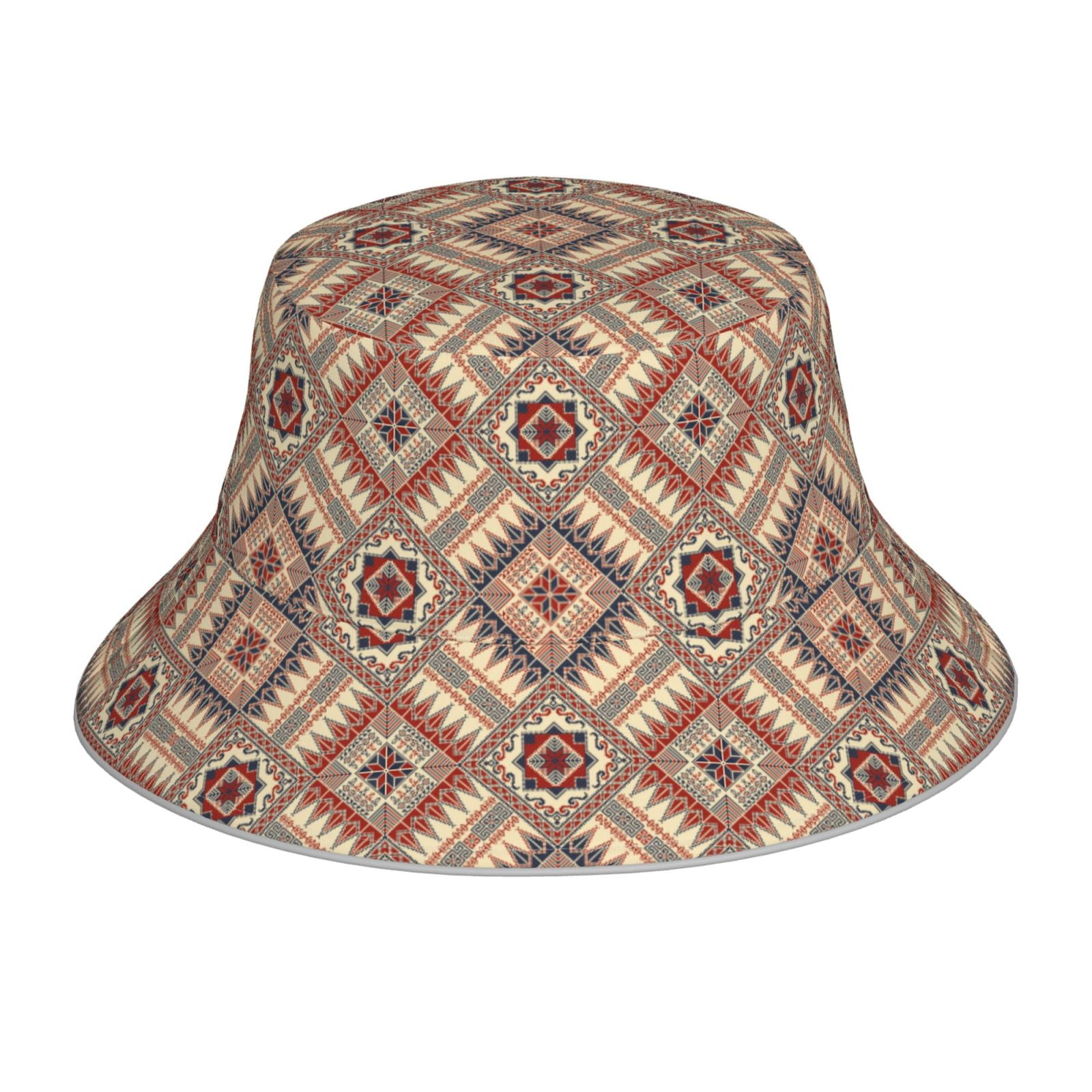 Honeii Fashion Tatreez (3) for Unisex Bucket Hat Waterproof Rain Hat ...