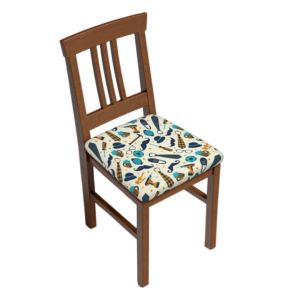 Honeii Fathers day Print Square Cushion Cover with Elastic Band & Ties,Sofa Cushion Covers,Furniture Protector for Living Room,Washable Sofa Seat Slipcover-Two Pieces