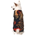 thumbnail image 1 of Honeii Fiery Floral Pattern Print Small Dog Hoodies Pet Hooded Sweatshirts Fall Winter Puppy Cat Sweaters Warm Clothes for Small Dogs Outfits Costume-X-Large, 1 of 7