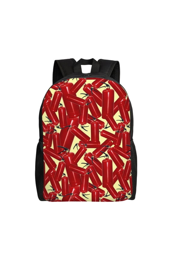 Fire Extinguisher Print Laptop Backpack for Work, College, Travel, Daily Backpacks for Men Women, Sport Rucksack,Computer Bag