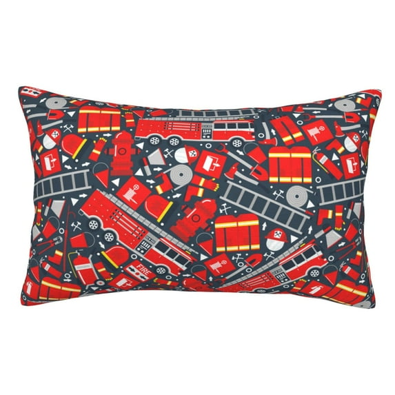 Honeii Fire Sign Print Pillow Cases,Plush Throw Pillow Covers,Decorative Pillowcase for Sofa, Couch, Living Room-20"x30"
