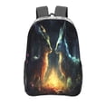 thumbnail image 1 of Honeii Firefly Forest Fox Print Clear Backpack Heavy Duty Transparent Bag 17" See Through BookBag for Women Men Adults Work Festival Sports Travel, 1 of 7