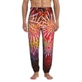 thumbnail image 1 of Honeii Fireworks Print Mens Jogger Sweatpants, Men's Lounge Pants with Pockets-X-Large, 1 of 5