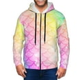 thumbnail image 1 of Honeii Fish Scale Print Hoodies for Men, Pullover & Full Zip, Breathable Zip up Hoodie, Sweatshirt-X-Large, 1 of 5