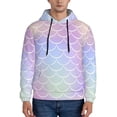 thumbnail image 1 of Honeii Fish Scale1 Pattern Mens Hoodies Men's Loose Sleeve Sweatshirt,Pullover Hooded Sweatshirt for Men,Essentials Hoodie-Small, 1 of 7