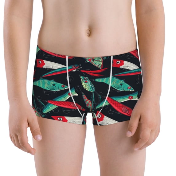 Honeii Fishing Lure for boys And Toddler Underwear, Comfort Cotton and Boxer Briefs,Boy's Boxer Briefs-XX-Small