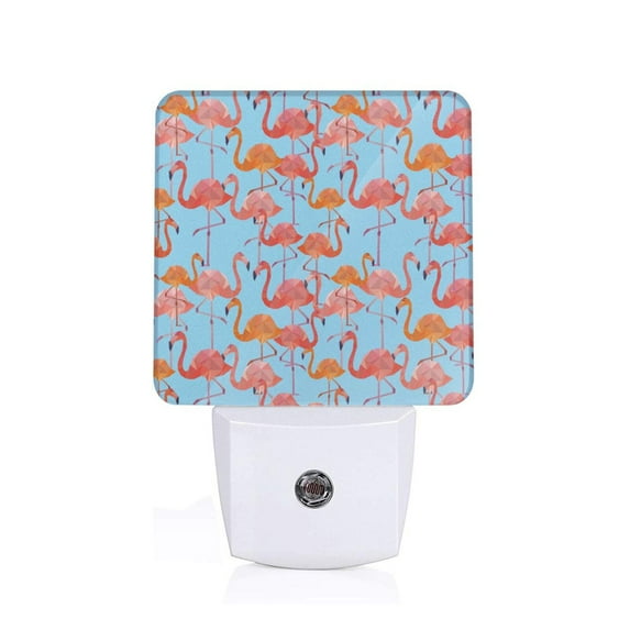 Honeii Flamingo Print LED Night Light with Light Sensor, Night Lights Plug Into Wall,Ideal for Bedrooms and Hallways-US