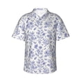 thumbnail image 1 of Honeii Floral Butterfly Print Men’s Hawaiian Shirt,Classic Button-Down Short Sleeve Shirt, for Beach, Vacation, and Outdoor Activities,XX-Large, 1 of 7