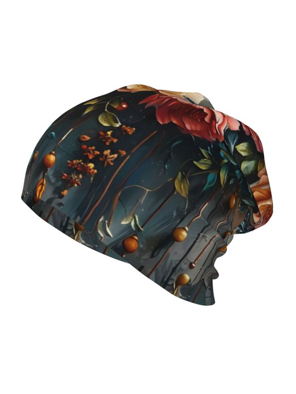 Floral Dreamcatcher Elegance Print Kids Knit Beanie Watch Hat ,Knit Cap for Boys and Girls