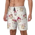thumbnail image 1 of Honeii Floral Mushroom Print Men's Swim Shorts,Mens Swim Trunks,Breathable Mesh Beach Shorts for Swimming,Surfing, and Beach Activities-Small, 1 of 6