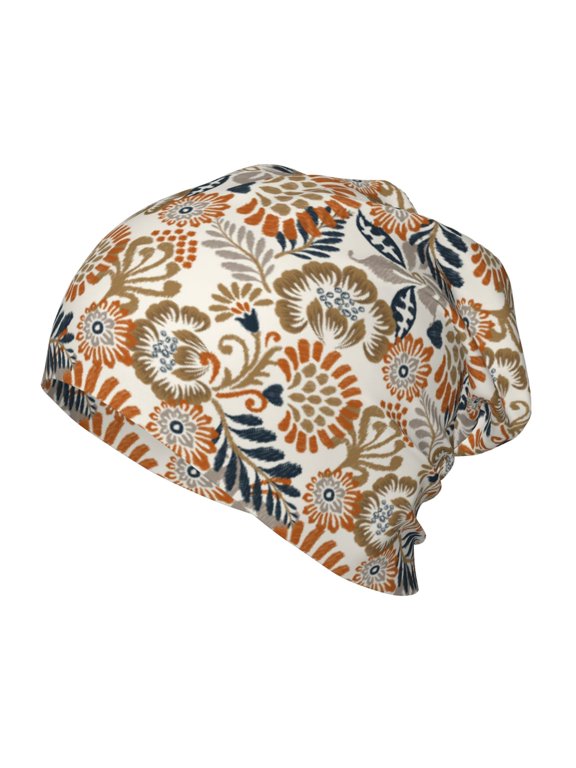 Floral Paisley Print Kids Knit Beanie Watch Hat ,Knit Cap for Boys and Girls