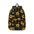 thumbnail image 1 of Honeii Sunflowers3 Print Canvas College Laptop Backpack, Durable Rucksack Travel Notebook Bag School Backpack Book Bag for Men Women-Medium, 1 of 7