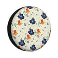 thumbnail image 1 of Honeii Flower Leaves Print Tire Covers, Waterproof Anti-UV Sun Snow Rain Tire Covers for Trailers, RV, Camper, SUV, Truck-14 inch, 1 of 6
