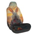 thumbnail image 1 of Honeii Flower Meditating Rabbit Print Car Seat Cover,Car Interior Covers,Universal Fit Seat Protector, Compatible with Most Cars, SUVs, Trucks, and Vans, 1 of 5