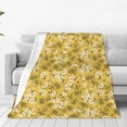 thumbnail image 1 of Honeii Flower Print Fleece Blanket - Throw Blanket for Bed, Sofa, Couch, Camping, and Travel , Microplush Ultra Soft Warm Blanket-40"x30", 1 of 7